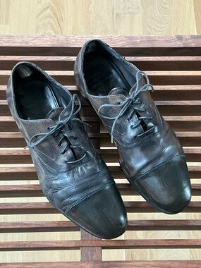 Officine Creative Distressed Brown Cap Toe Oxfords size 421/2 (US mens 9.5)